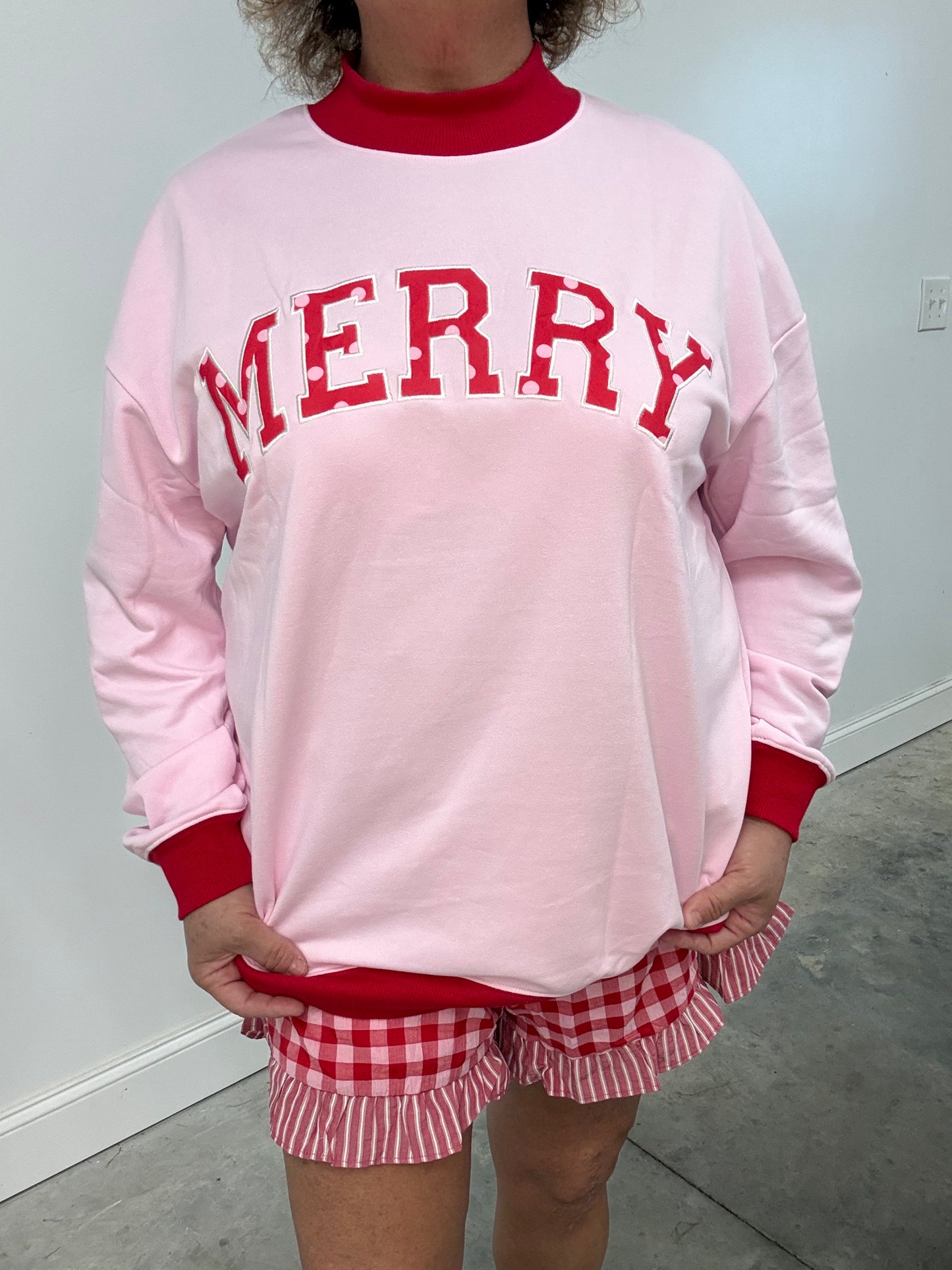 Polka Dot Merry Mockneck