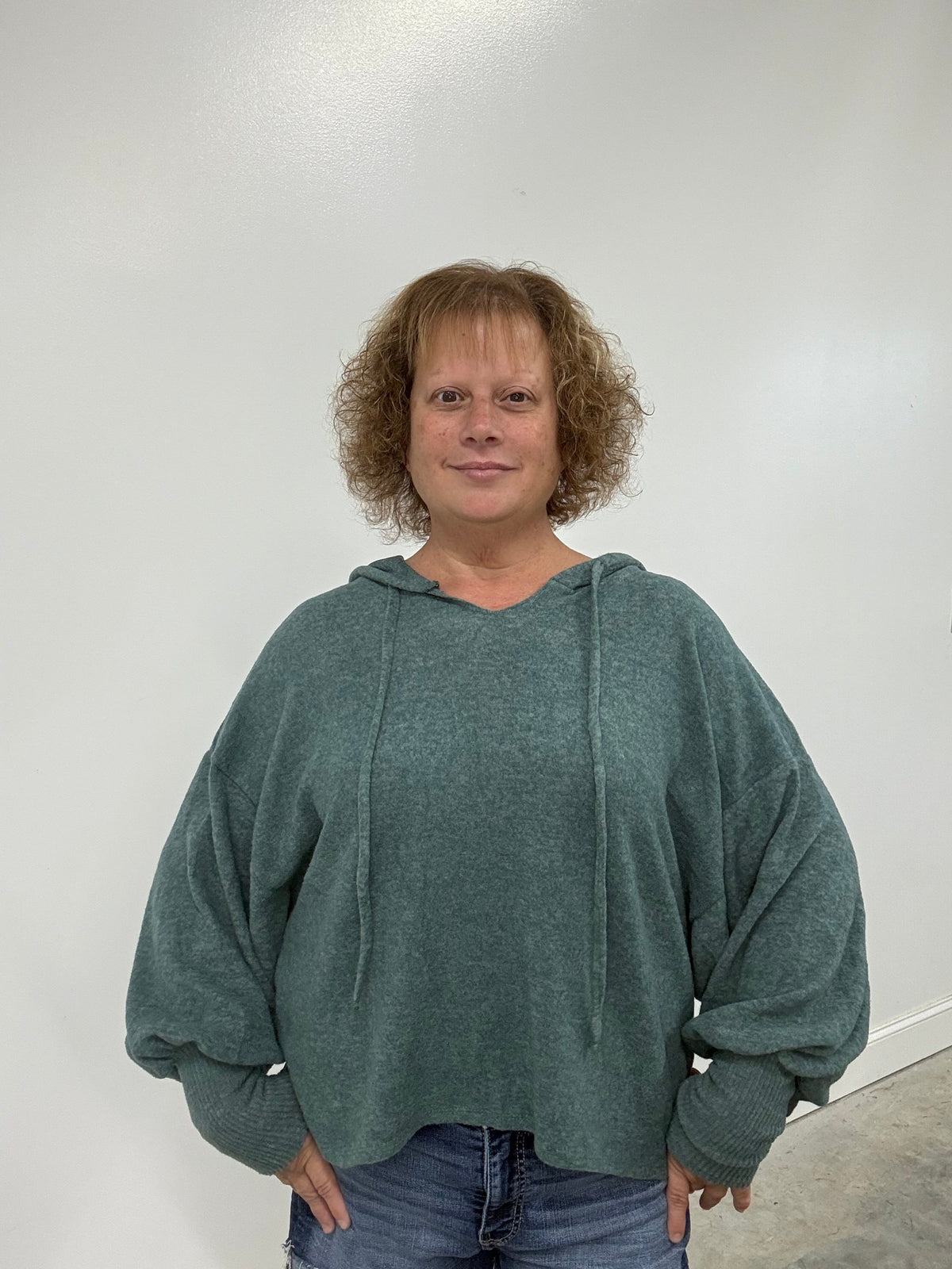 Zenana Balloon Sleeve Hoodie